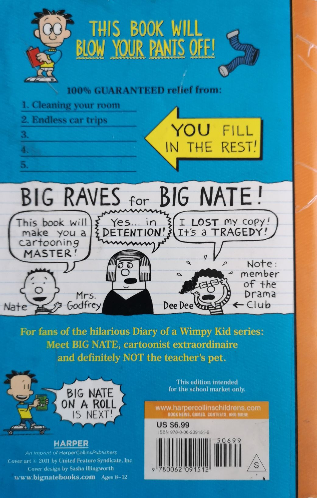 Big Nate: Boredom Buster - Lincoln Peirce (Harper - Paperback) book collectible [Barcode 9780062091512] - Main Image 2