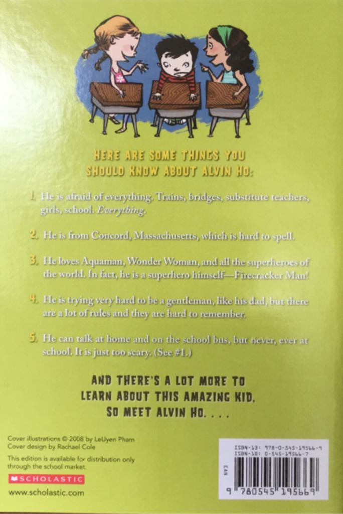 Alvin Ho - Lenore Look (Schwartz & Wade Books - Paperback) book collectible [Barcode 9780545195669] - Main Image 2