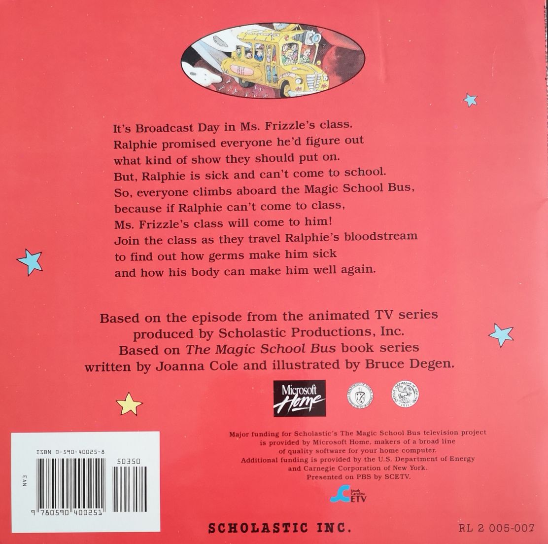 Magic School Bus: Inside Ralphie: A Book About Germs - Joanna Cole (Scholastic Inc. - Paperback) book collectible [Barcode 9780590400251] - Main Image 2