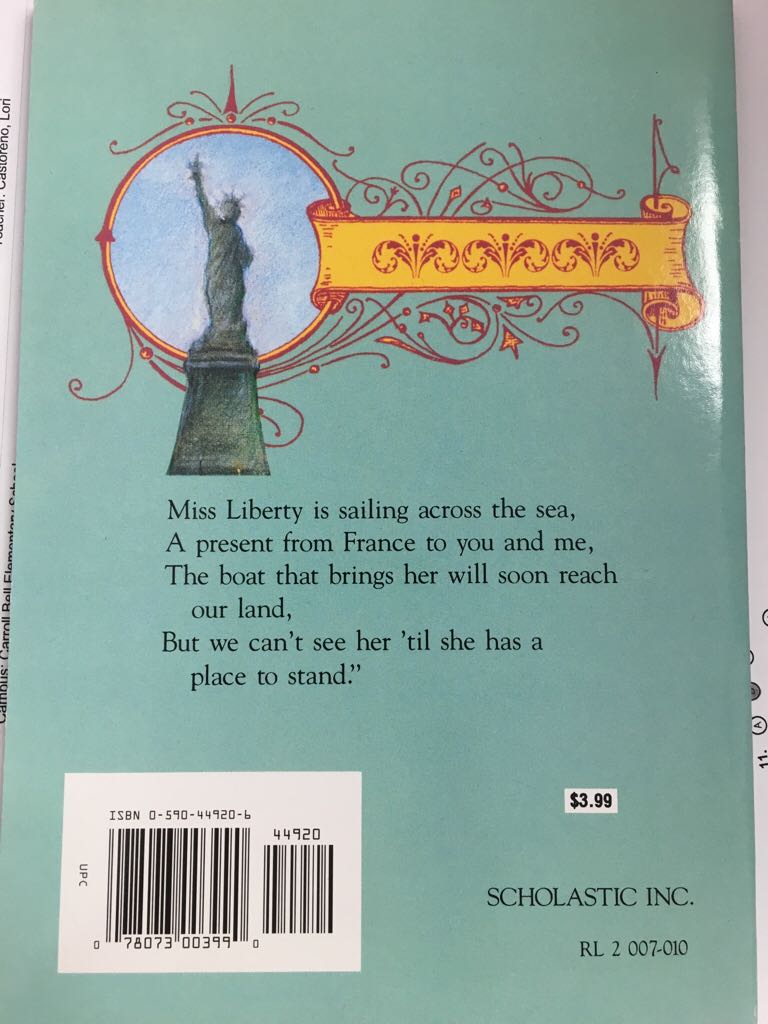 Lily And Miss Liberty - Carla Stevens (Scholastic Paperbacks - Paperback) book collectible [Barcode 9780590449205] - Main Image 2