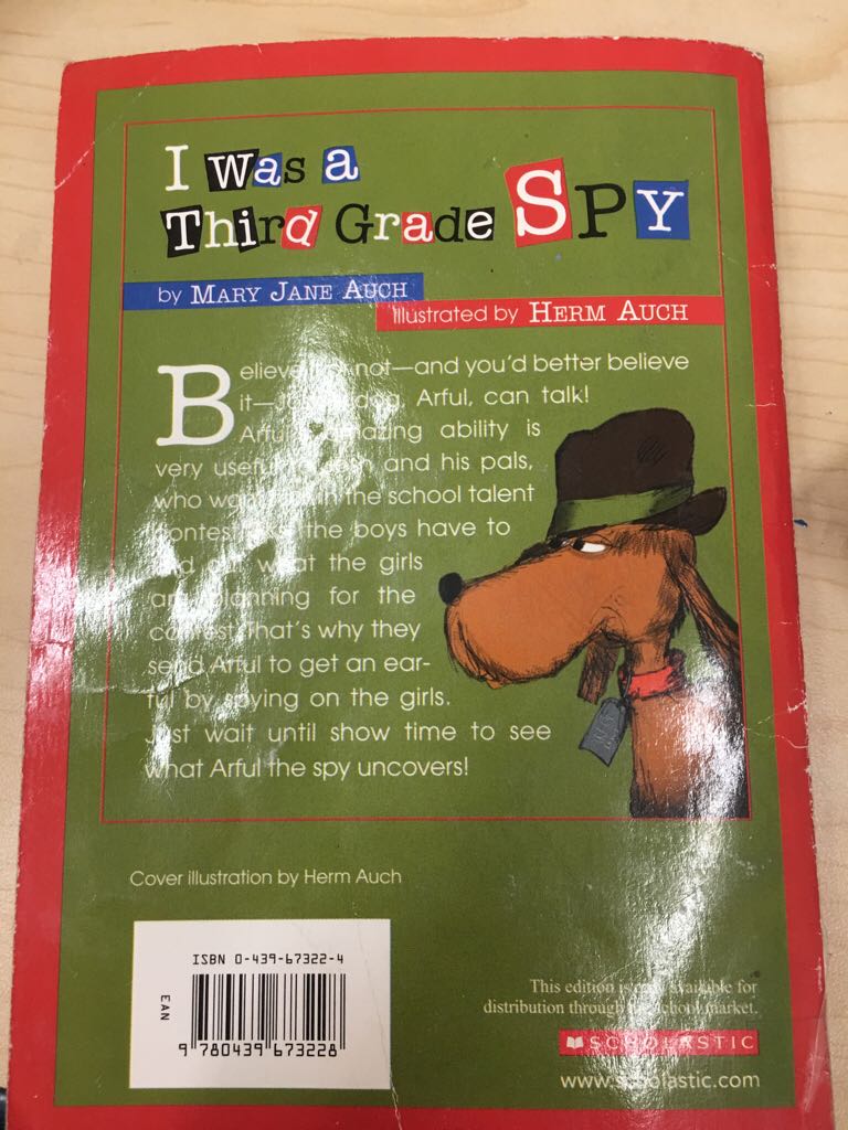 I Was A Third Grade Spy - Mary Jane Auch (Scholastic) book collectible [Barcode 9780439673228] - Main Image 2