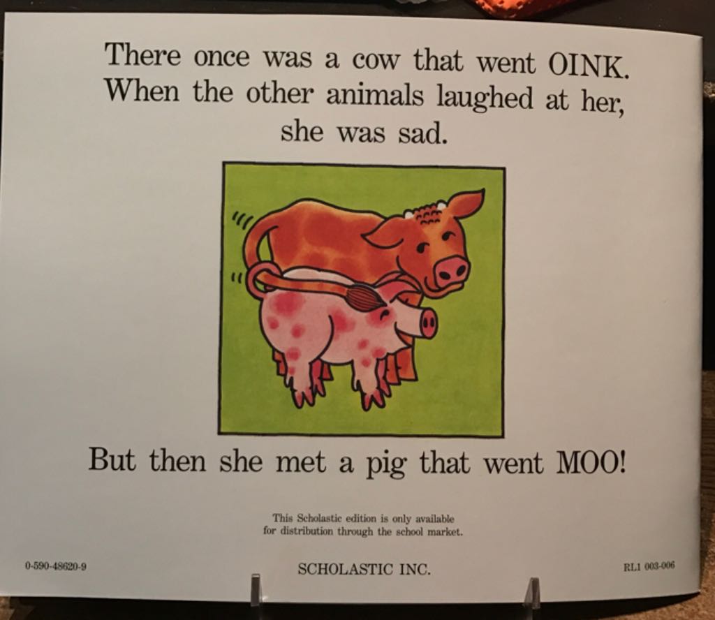 Cow That Went OINK, The - Bernard Most (Scholastic Inc. - Paperback) book collectible [Barcode 9780590486200] - Main Image 2