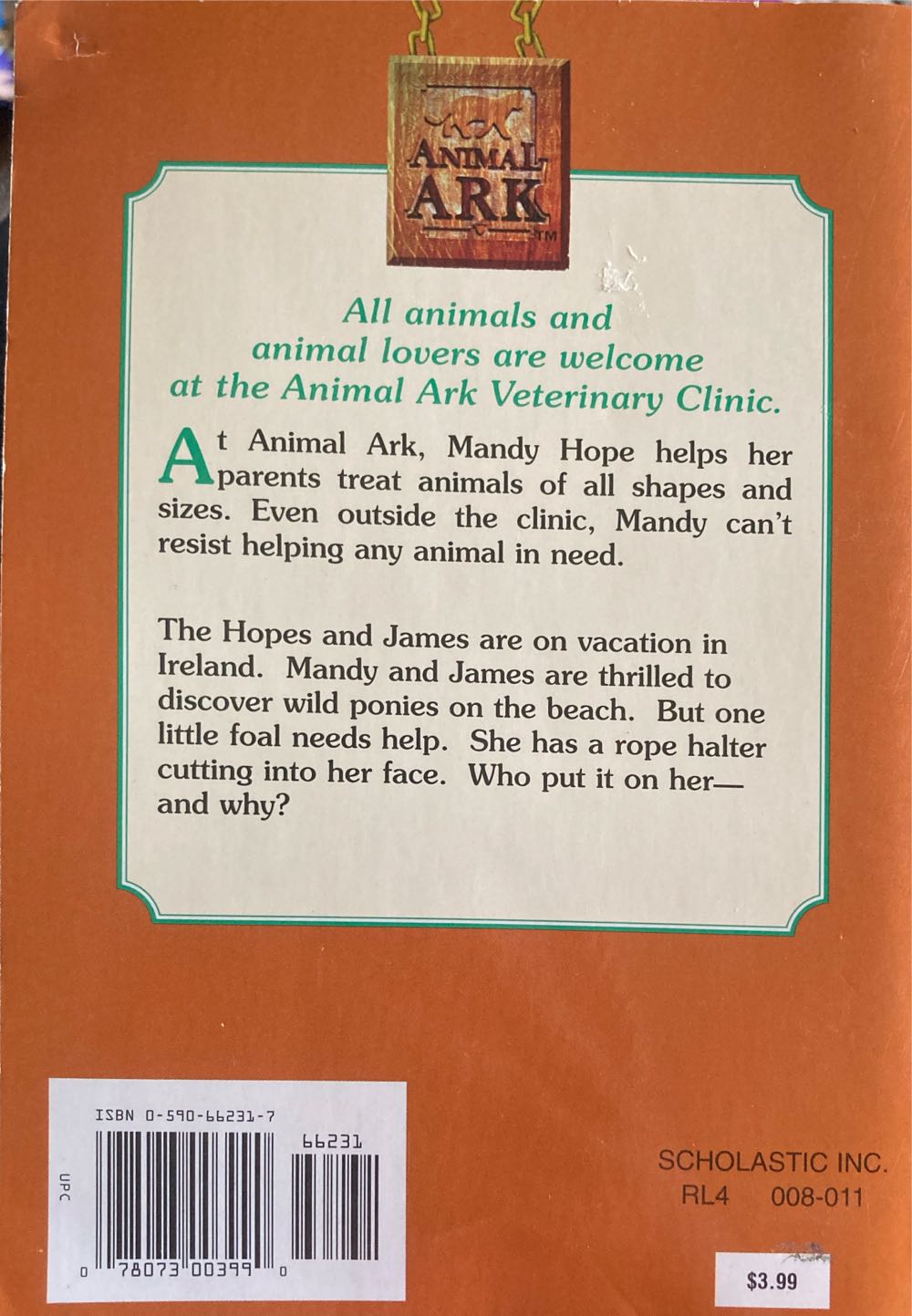 Animal Ark #10: Ponies At The Point - Ben M. Baglio (Scholastic Paperbacks - Paperback) book collectible [Barcode 9780590662314] - Main Image 2