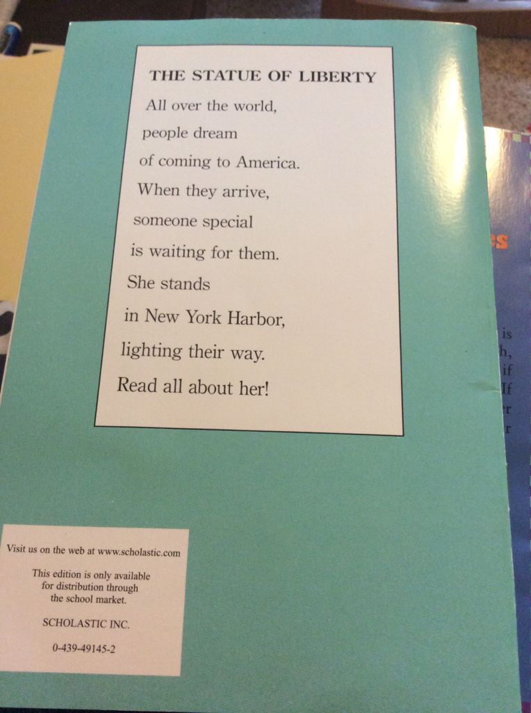 The Statue Of Liberty - Deborah Kent (Scholastic) book collectible [Barcode 9780439491457] - Main Image 2