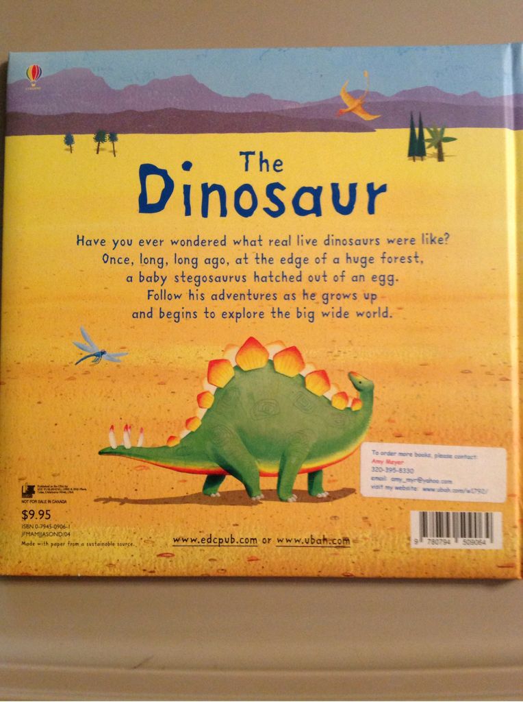 Dinosaur, The - Mandy Field (Usborne Pub Limited - Hardcover) book collectible [Barcode 9780794509064] - Main Image 2