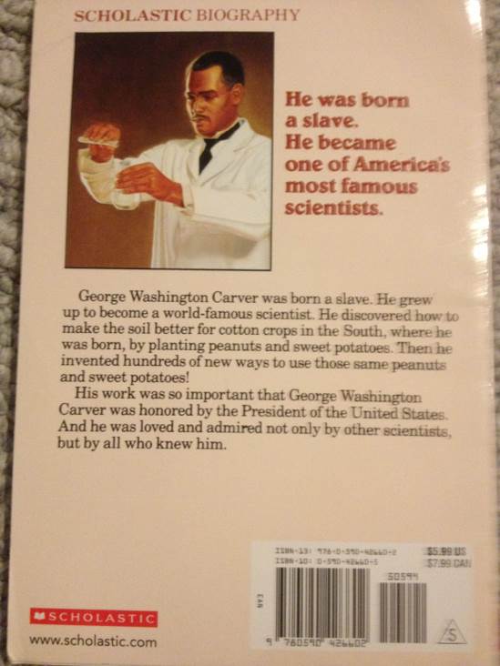 The Story Of George Washington Carver - Eva Moore (Scholastic Inc. - Paperback) book collectible [Barcode 9780590426602] - Main Image 2
