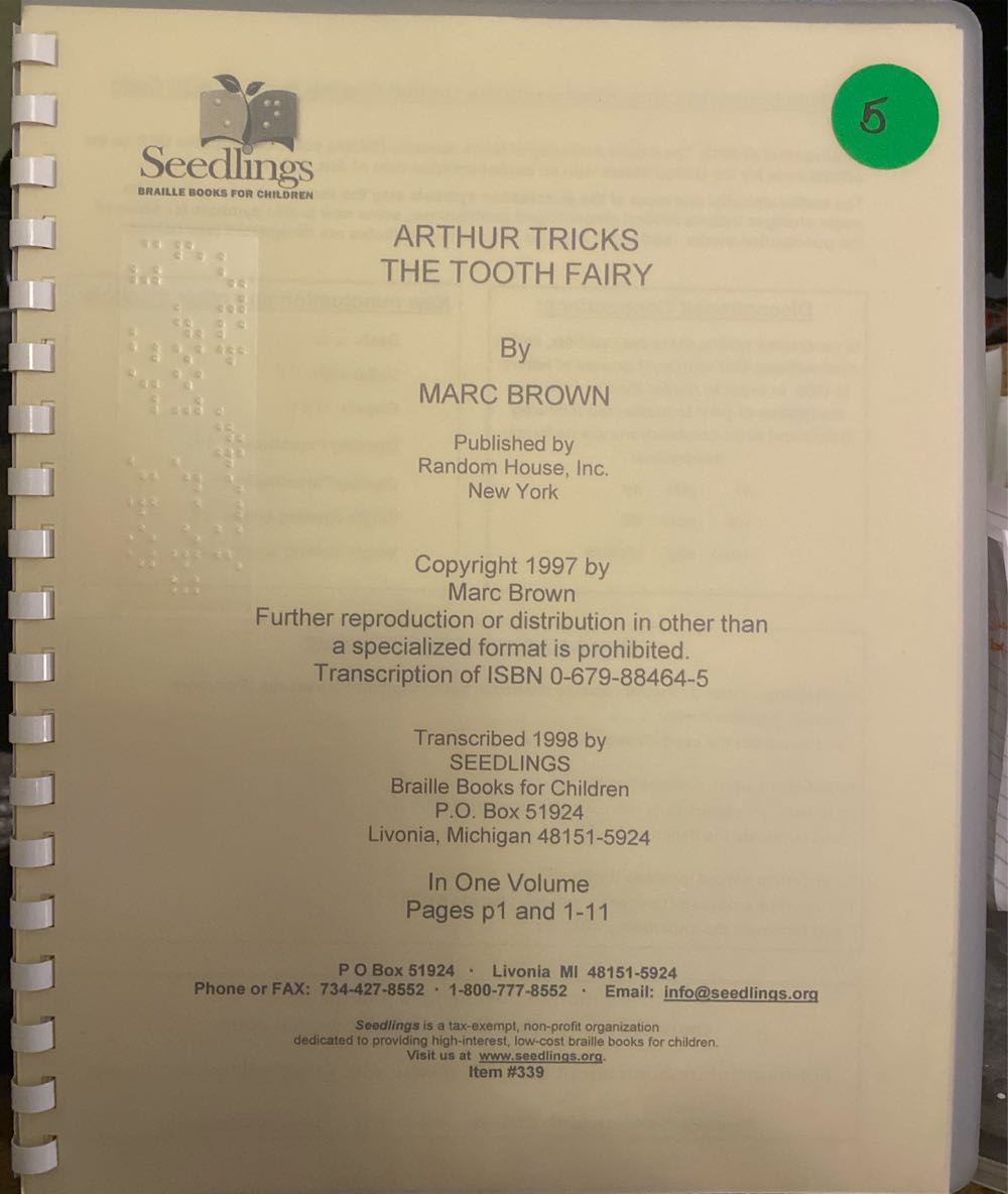 Arthur Tricks The Tooth Fairy - Marc Brown (A Random House - Paperback) book collectible [Barcode 9780679884644] - Main Image 3