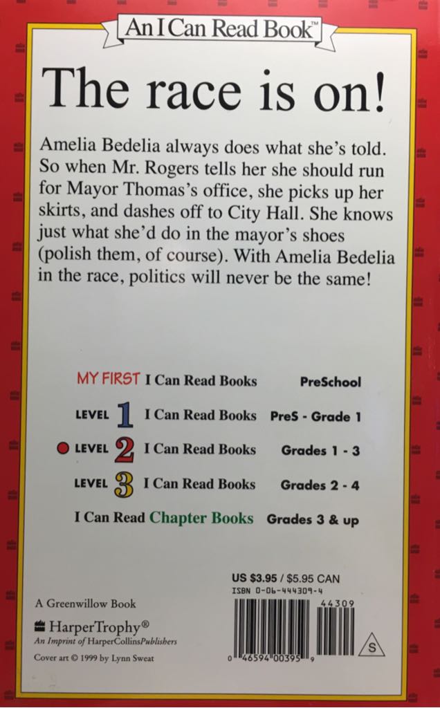 Amelia Bedelia 4 Mayor - Lynn Sweat (HarperCollins - Paperback) book collectible [Barcode 9780064443098] - Main Image 2