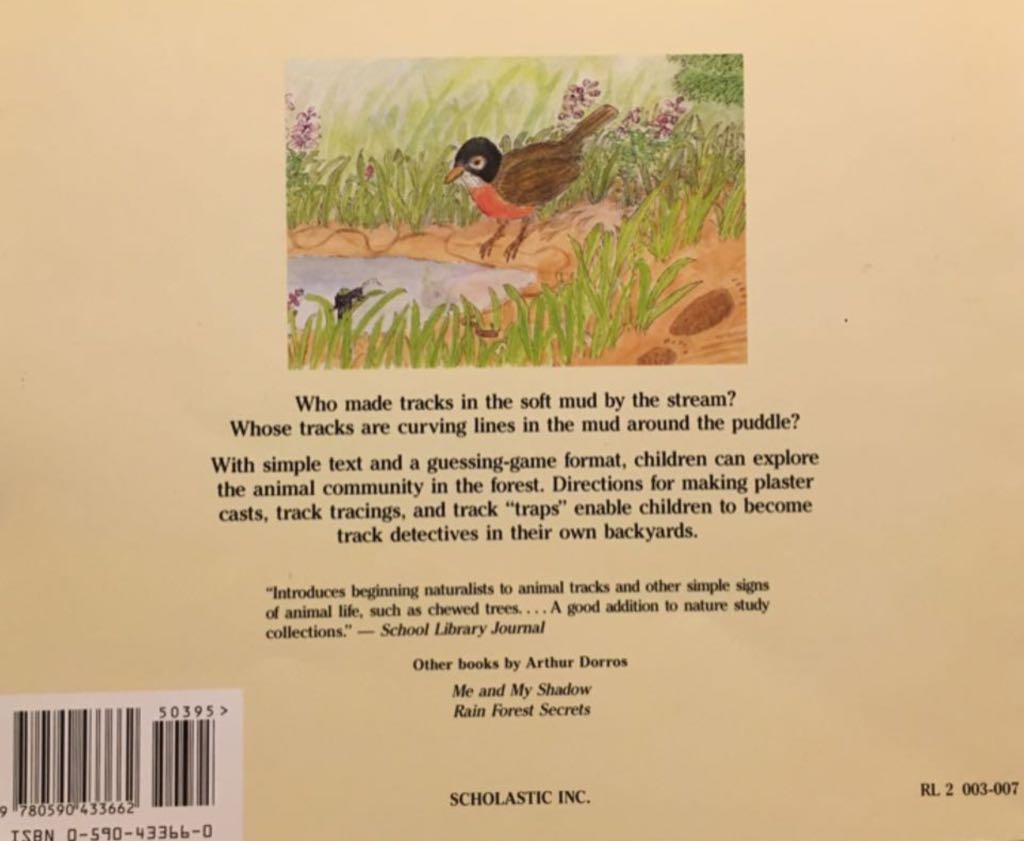 Animal Tracks - Arthur Dorros (Scholastic Paperbacks - Paperback) book collectible [Barcode 9780590433662] - Main Image 2