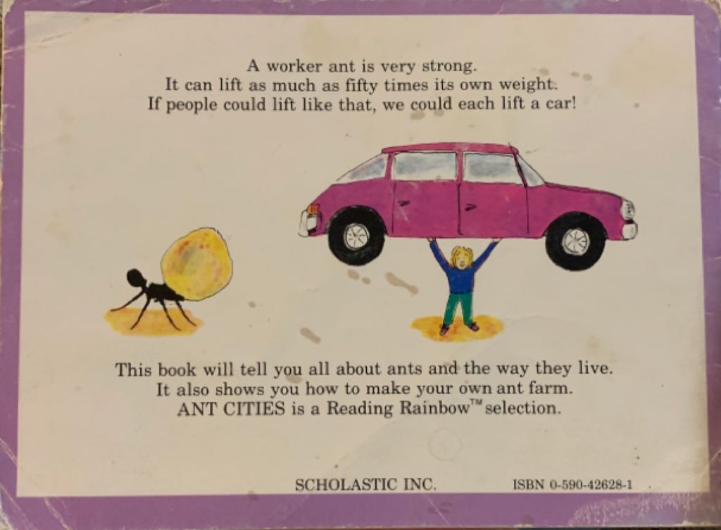 Ant Cities - Author Dorros (A Scholastic Press - Paperback) book collectible [Barcode 9780590426282] - Main Image 2