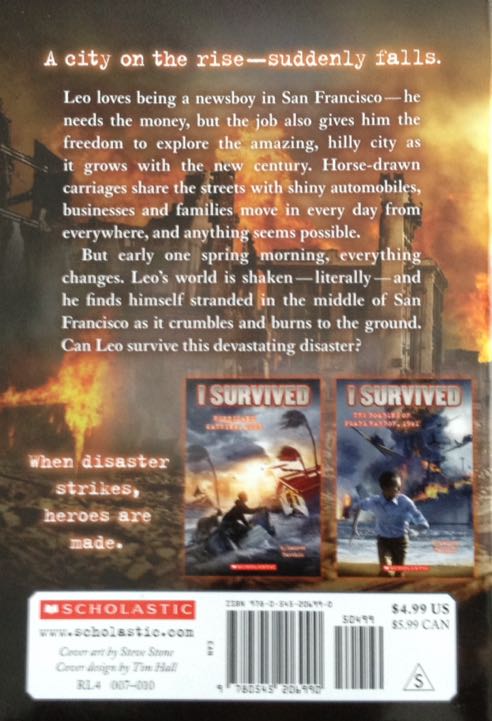 I Survived The San Francisco Earthquake, 1906 - Lauren Tarshis (Scholastic Press - Paperback) book collectible [Barcode 9780545206990] - Main Image 2