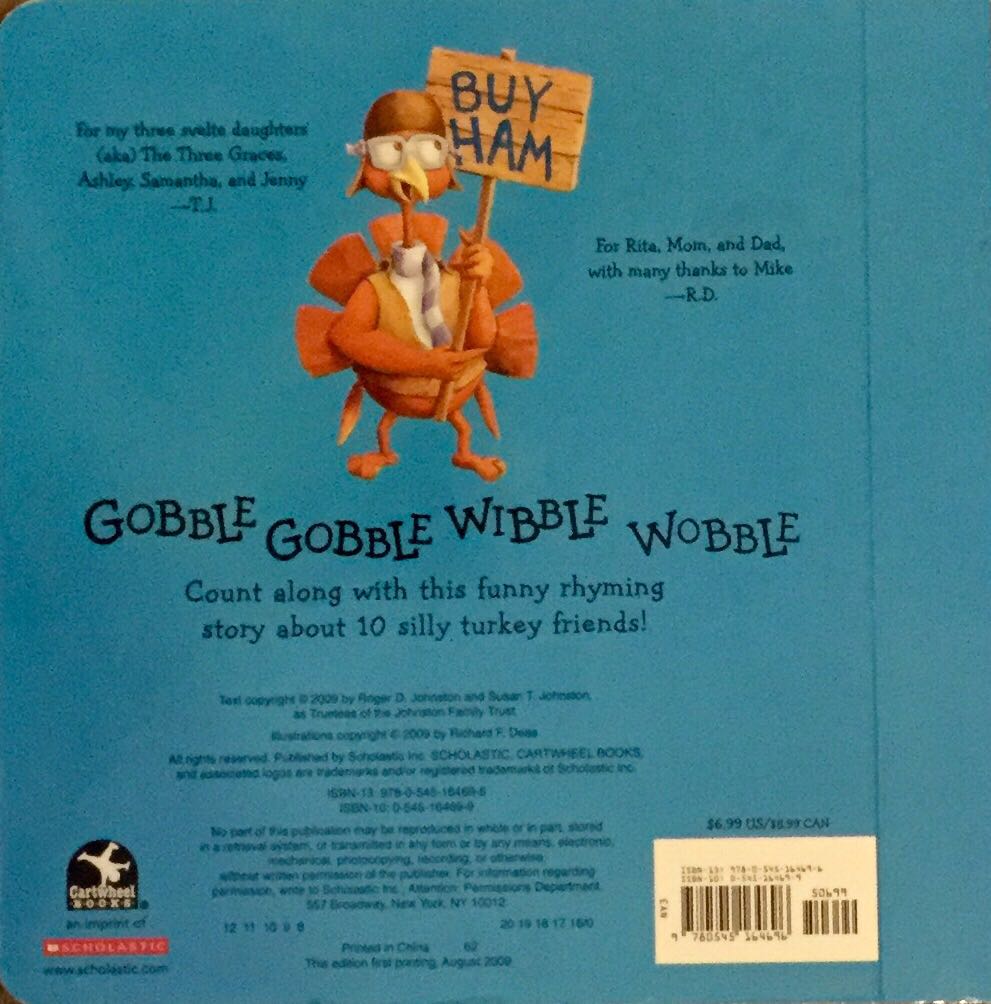 10 Fat Turkeys - Tony Johnston (Scholastic Inc - Hardcover) book collectible [Barcode 9780545164696] - Main Image 2