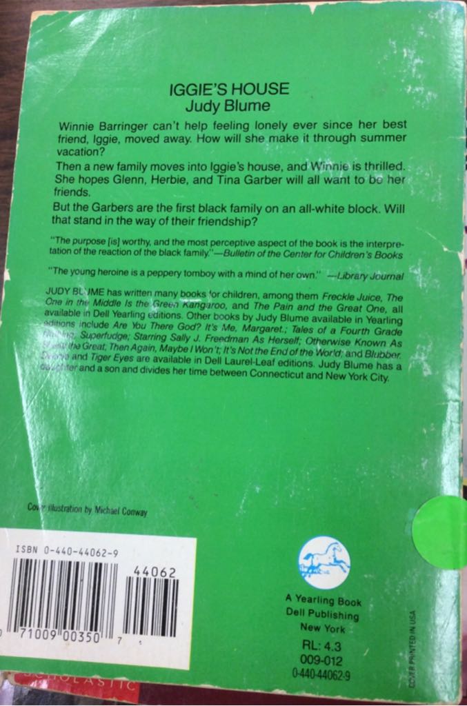 Iggie’s House - Judy Blume (Yearling - Paperback) book collectible [Barcode 9780440440628] - Main Image 2