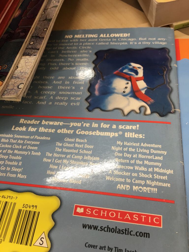 Goosebumps: Beware, The Snowman - R.L. Stine (Scholastic Books - Paperback) book collectible [Barcode 9780439863933] - Main Image 2
