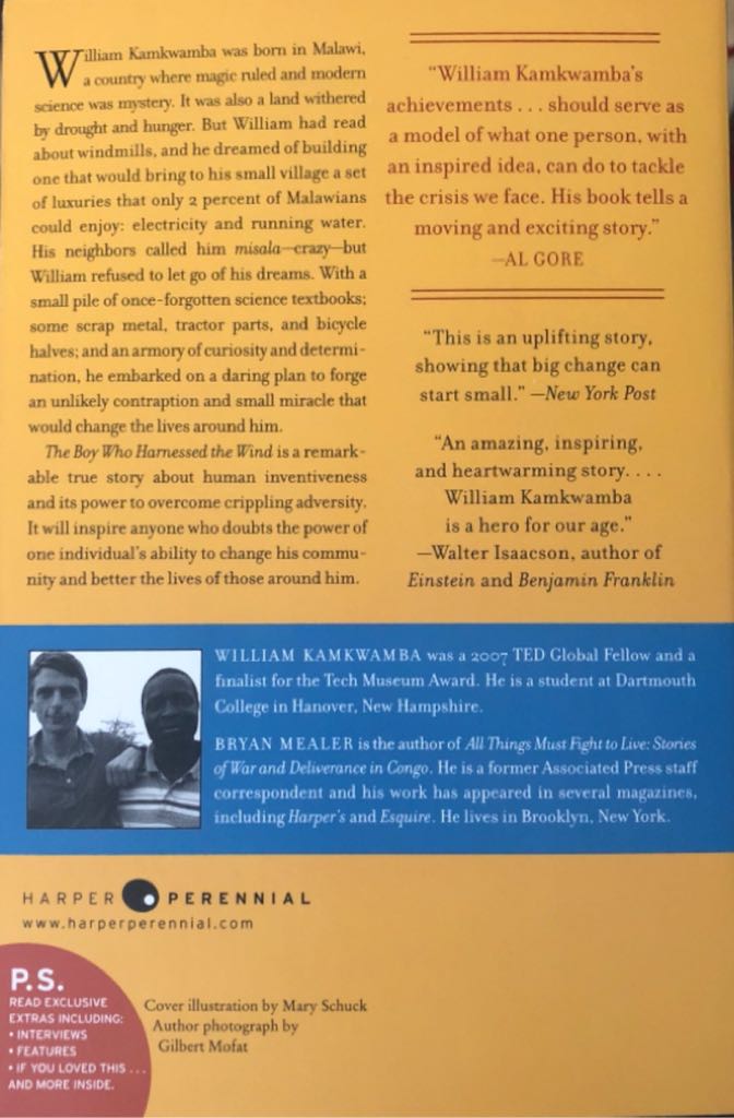 The Boy Who Harnessed The Wind - William Kamkwamba (Penguin - Trade Paperback) book collectible [Barcode 9780147510426] - Main Image 2