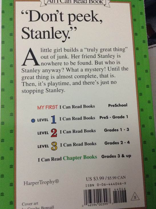 And I Mean It, Stanley - Crosby Bonsall (HarperCollins - Paperback) book collectible [Barcode 9780064440462] - Main Image 2