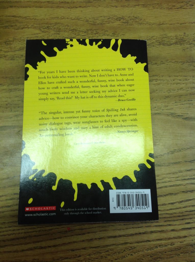 Spilling Ink - Anne Mazer (Scholastic Inc. - Paperback) book collectible [Barcode 9780545340519] - Main Image 2