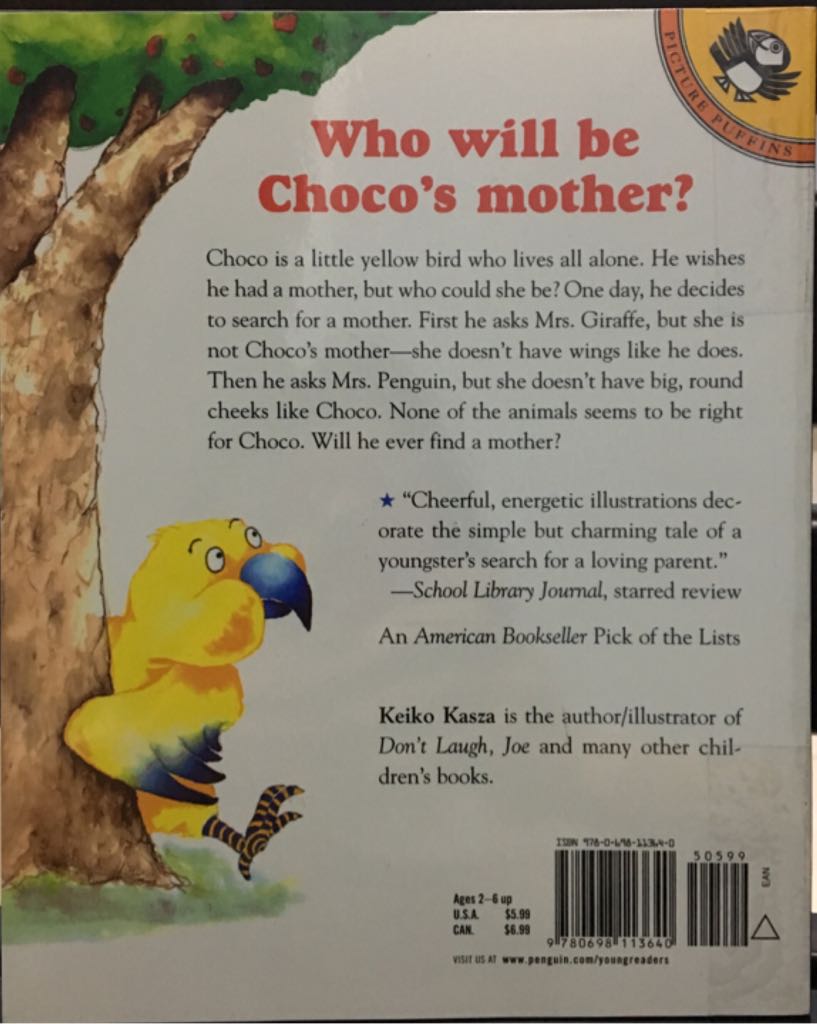 A Mother For Choco - Keiko Kasza (Puffin Books - Paperback) book collectible [Barcode 9780698113640] - Main Image 2