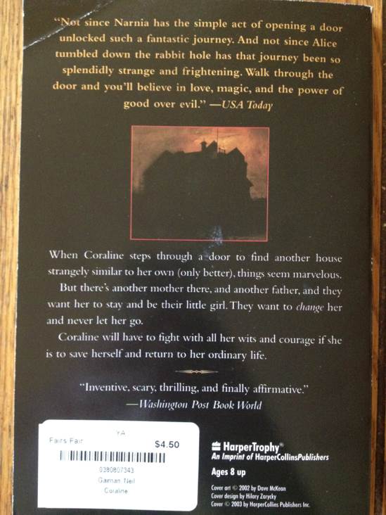 Coraline - Neil Gaiman (Harper Trophy - Paperback) book collectible [Barcode 9780380807345] - Main Image 2