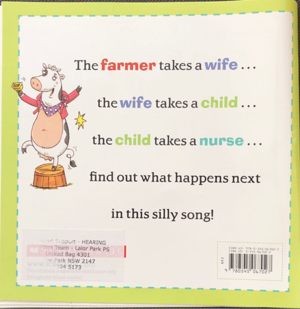 The Farmer In The Dell - Rand McNally (Scholastic Inc - Paperback) book collectible [Barcode 9780545067027] - Main Image 2