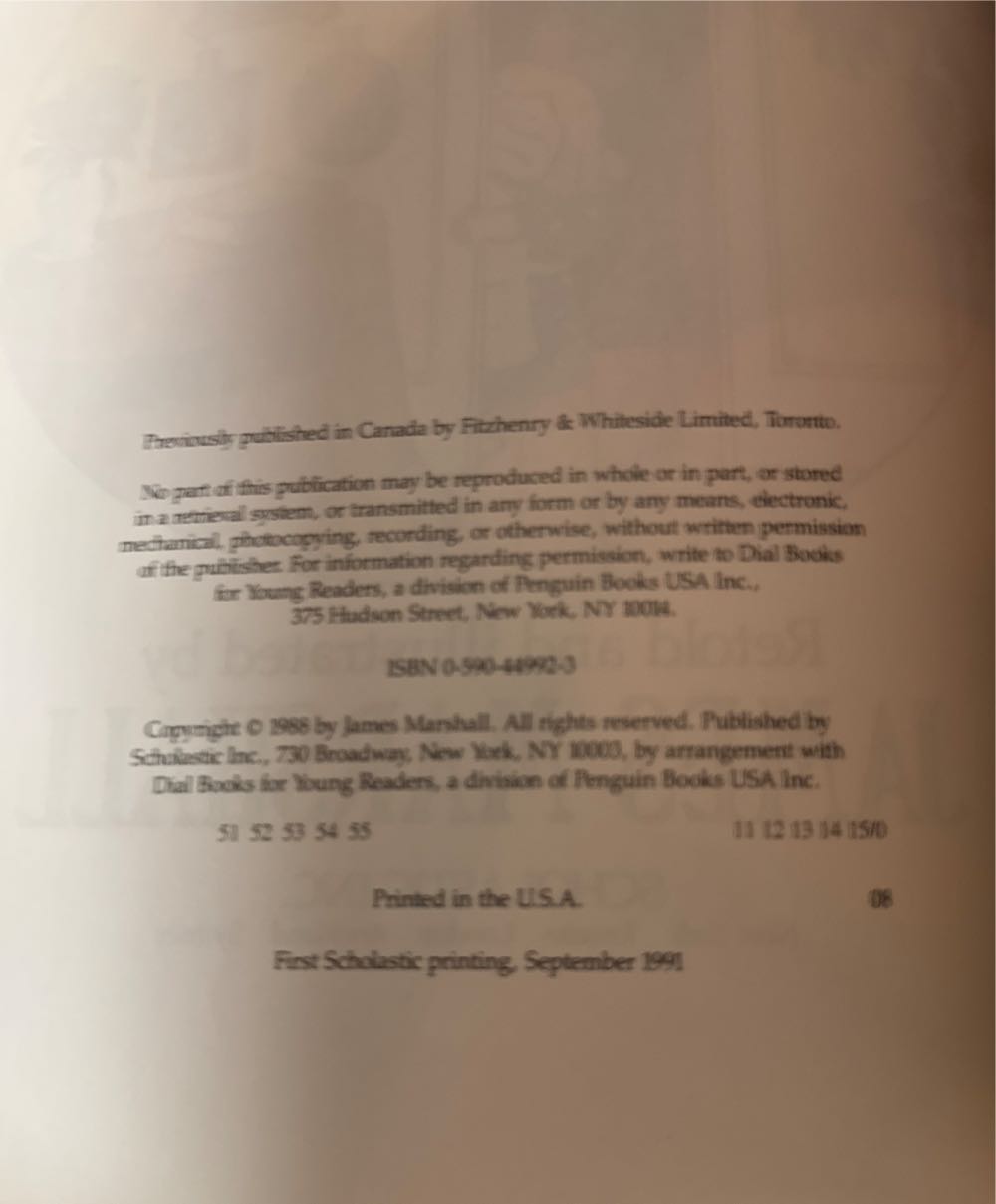 Goldilocks and the Three Bears - Limited Autumn Publishing (Scholastic Inc - Paperback) book collectible [Barcode 9780590449922] - Main Image 3