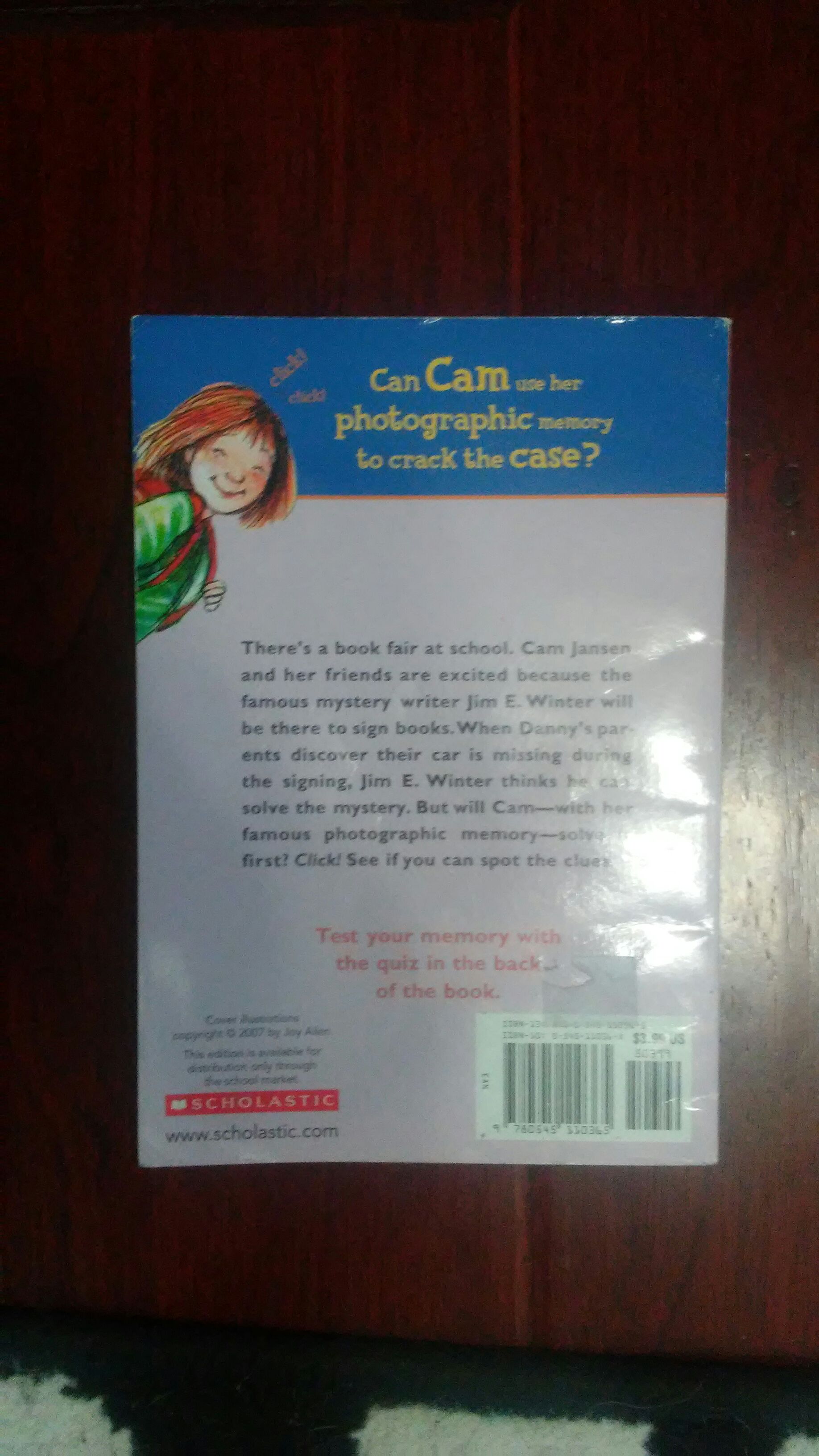 Cam Jansen and the Mystery Writer Mystery - Joy Allen (Scholastic, Incorporated) book collectible [Barcode 9780545110365] - Main Image 2