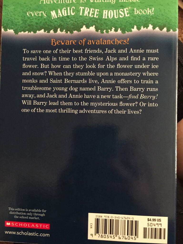 MM Magic Tree house #46: Dogs In The Dead Of Night - Pope Osborne book collectible [Barcode 9780545676045] - Main Image 2