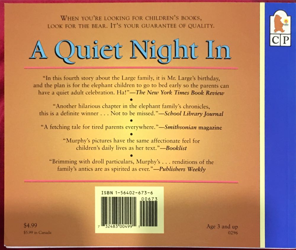 A Quiet Night In - Jill Murray (Candlewick) book collectible [Barcode 9781564026736] - Main Image 2