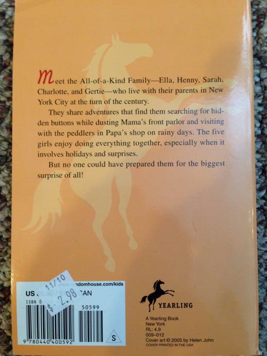 All-Of-A-Kind Family - Sydney Taylor (Yearling - Paperback) book collectible [Barcode 9780440400592] - Main Image 2