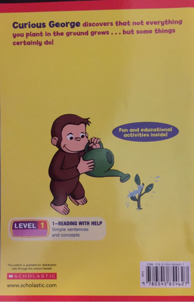 Curious George Plants A Seed - Erica Zappy book collectible [Barcode 9780545854627] - Main Image 2