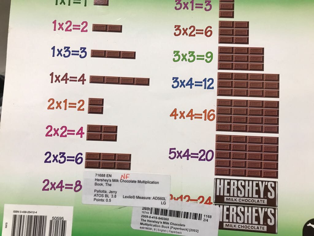 Hershey’s Milk Chocolate Multiplication Book, The - Jerry Pallotta (Cartwheel Books - Paperback) book collectible [Barcode 9780439254120] - Main Image 2