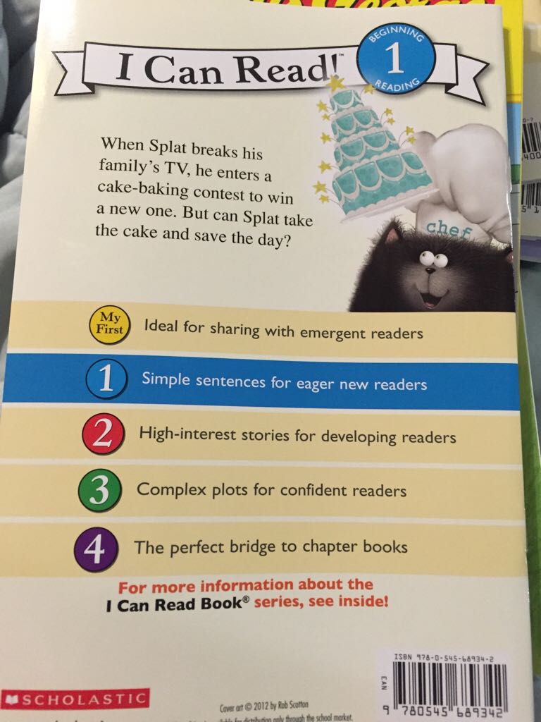 Splat the Cat Takes the Cake - Rob Scotton (Scholastic, Inc. - Paperback) book collectible [Barcode 9780545689342] - Main Image 2