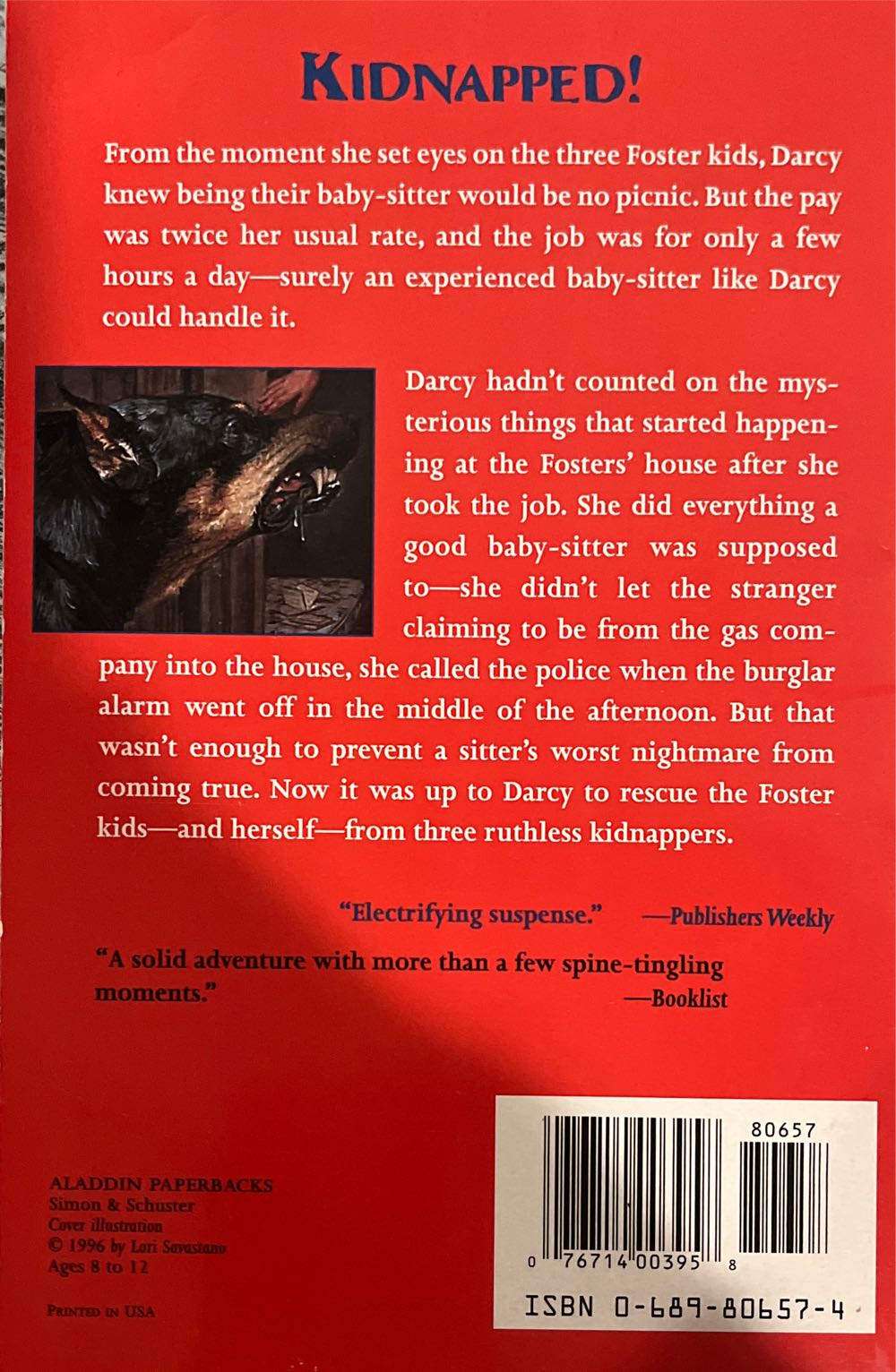 Baby-Sitting Is a Dangerous Job - Willo Davis Roberts (Simon and Schuster - Paperback) book collectible [Barcode 9780689806575] - Main Image 2