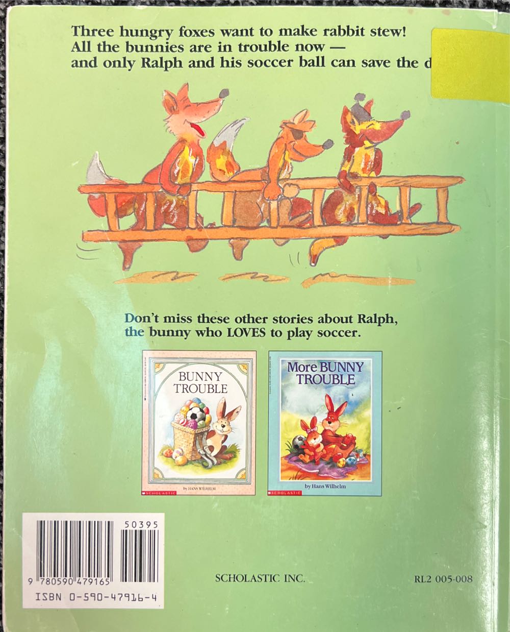 Bad, Bad Bunny Trouble - Hans Wilhelm (Cartwheel Books) book collectible [Barcode 9780590479165] - Main Image 2