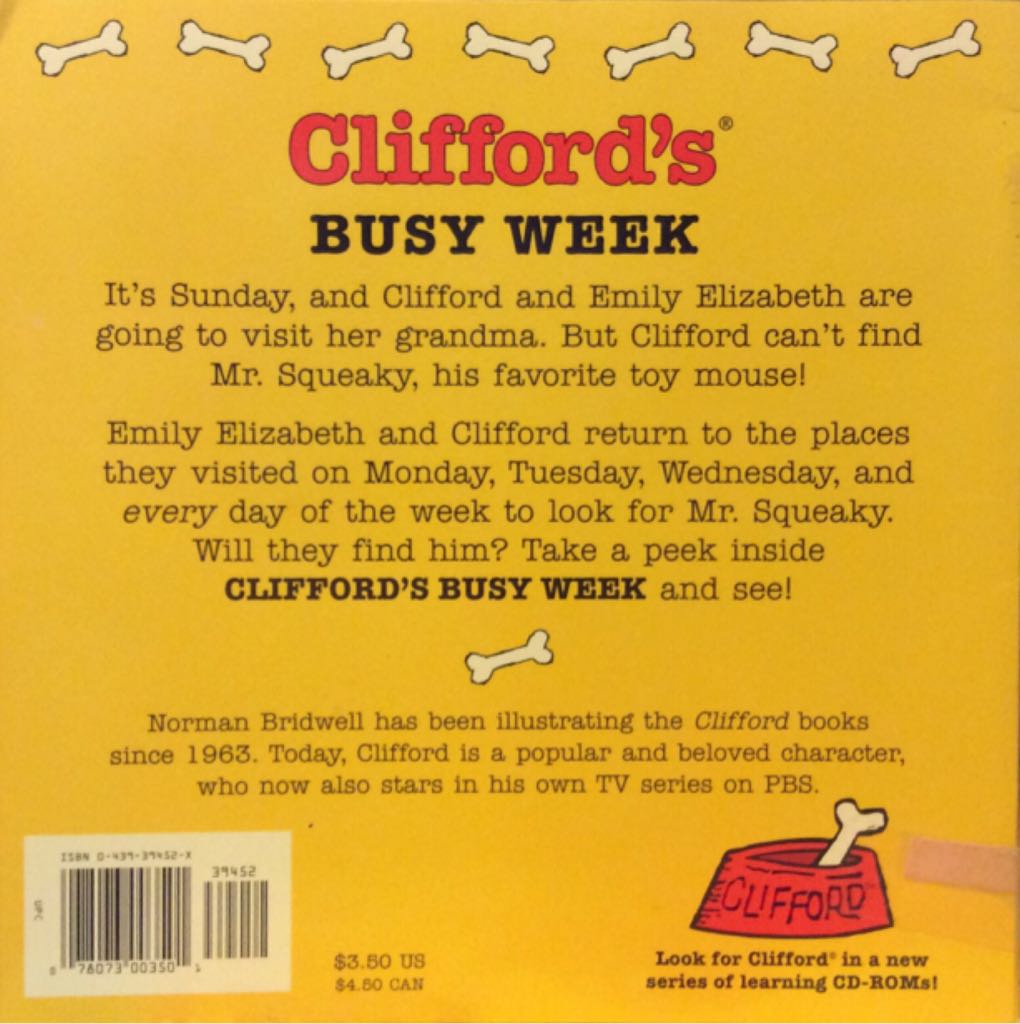 Clifford’s Busy Week - Norman Bridwell (Scholastic Inc. - Paperback) book collectible [Barcode 9780439394529] - Main Image 2