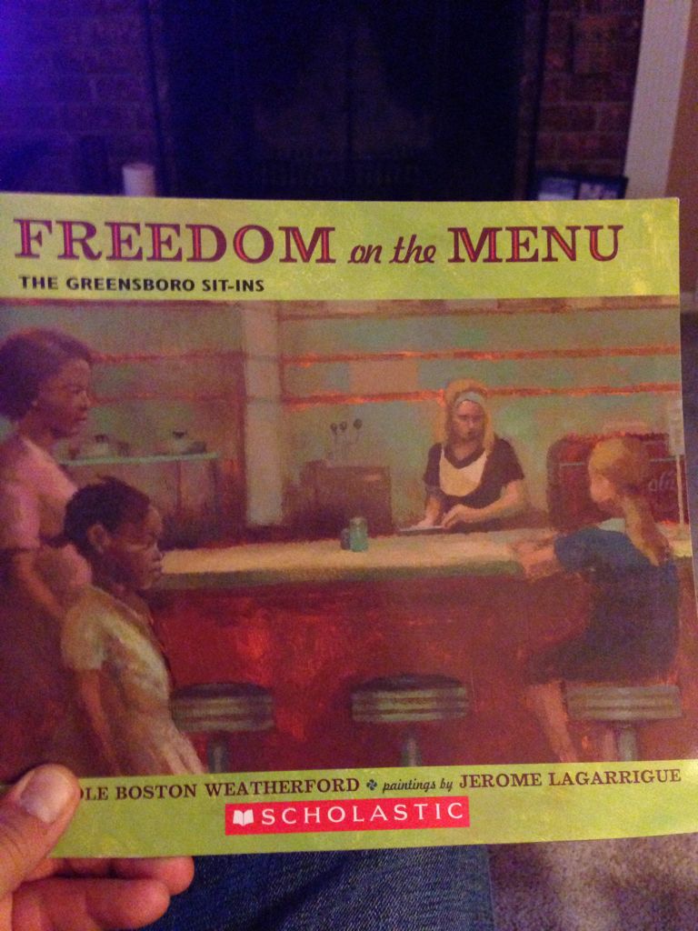 Freedom on the Menu The Greensboro Sit-Ins - Carole Boston Weatherford (Scholastic, Inc.) book collectible [Barcode 9780545271516] - Main Image 1
