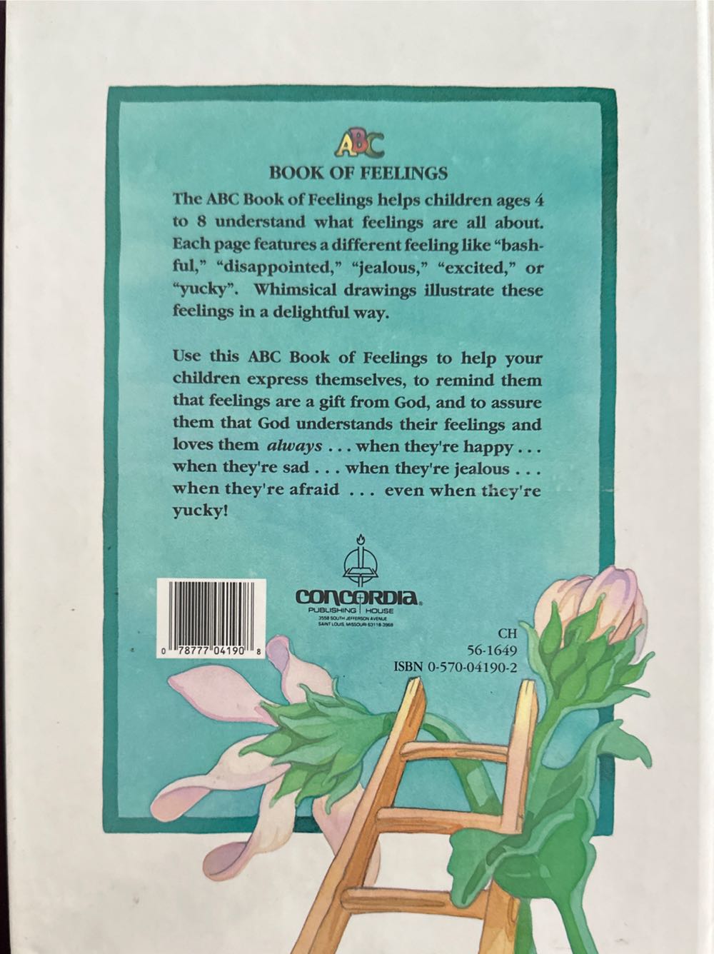 ABC Book of Feelings - Marlys Boddy (Concordia Oublishing House - Hardcover) book collectible [Barcode 9780570041900] - Main Image 2