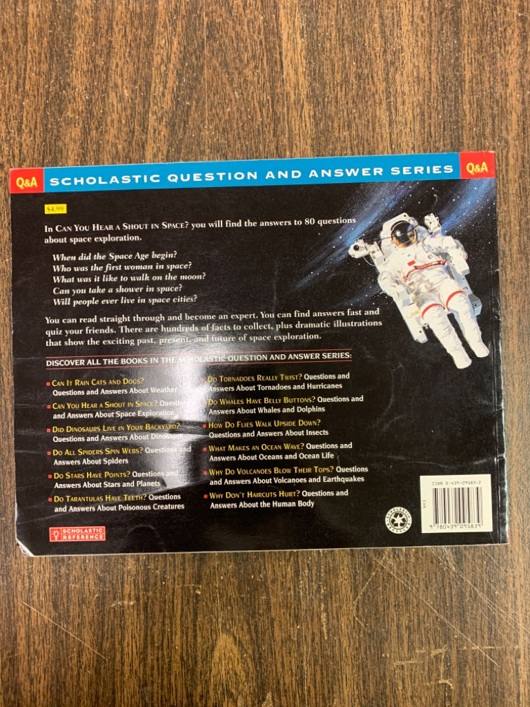 Can You Hear a Shout in Space - Melvin Berger (Scholastic Paperbacks) book collectible [Barcode 9780439095839] - Main Image 2