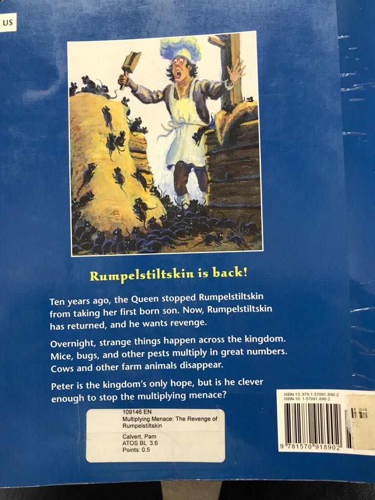 Multiplying Menace: The Revenge of Rumpelstiltskin - Pam Calvert (Charlesbridge Pub Incorporated - Paperback) book collectible [Barcode 9781570918902] - Main Image 2
