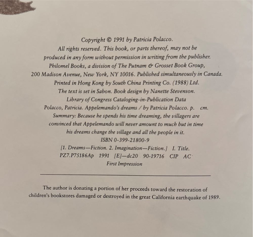 Applemandos Dreams  book collectible [Barcode 9780399218002] - Main Image 3