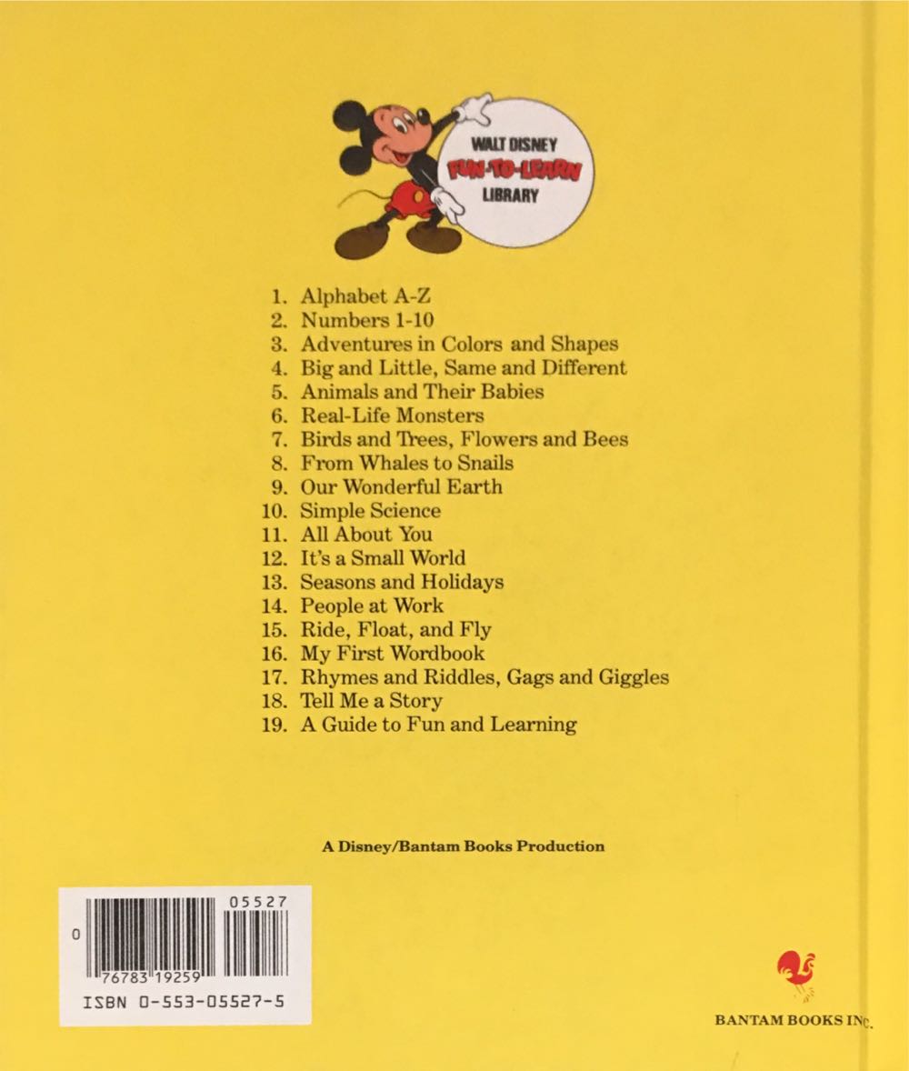 A guide to fun and learning - Walt Disney Productions (A Bantam Book - Hardcover) book collectible [Barcode 9780553055276] - Main Image 2