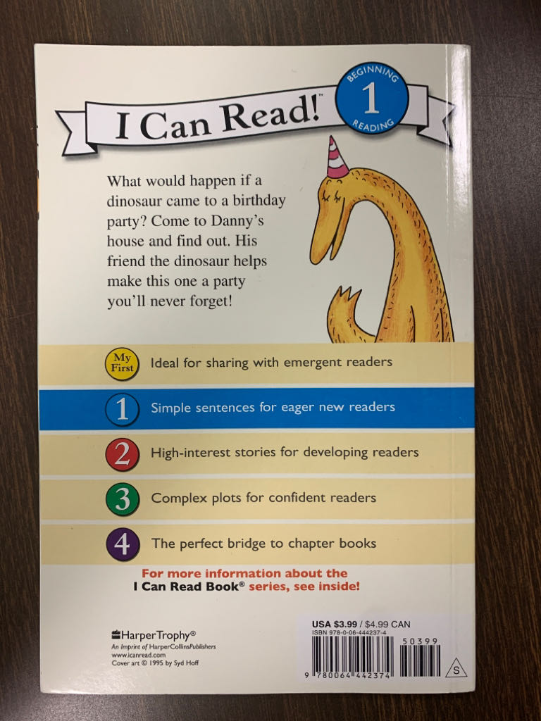 Happy Birthday, Danny and the Dinosaur! - Syd Hoff (HarperCollins - Paperback) book collectible [Barcode 9780064442374] - Main Image 2