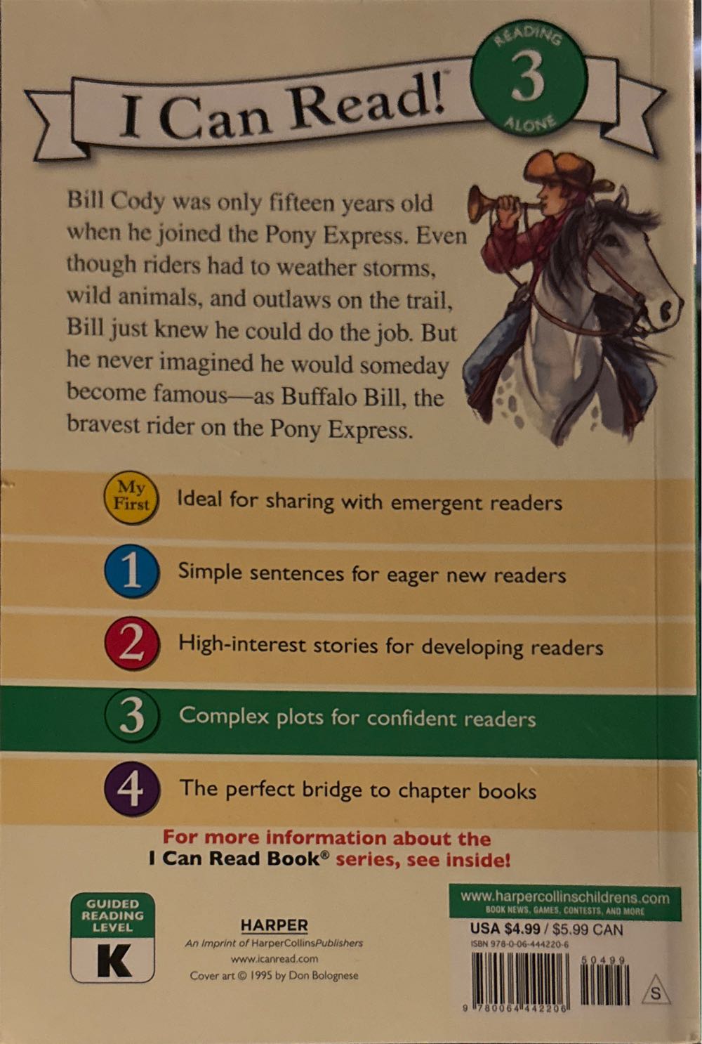 Buffalo Bill And The Pony Express - Eleanor Coeer (HarperCollins - Paperback) book collectible [Barcode 9780064442206] - Main Image 2
