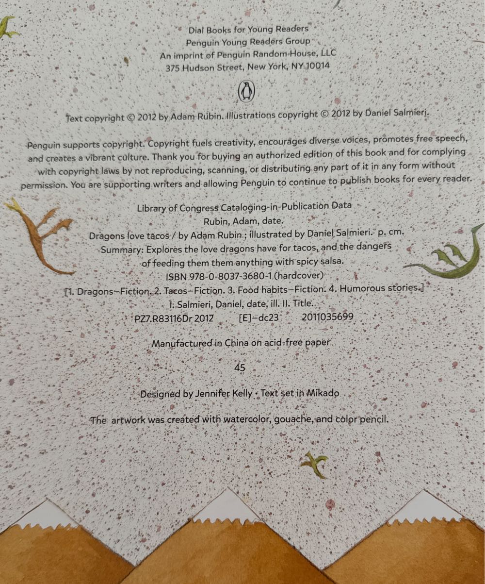 Dragons Love Tacos - Adam Rubin (Dial - Paperback) book collectible [Barcode 9780803736801] - Main Image 3