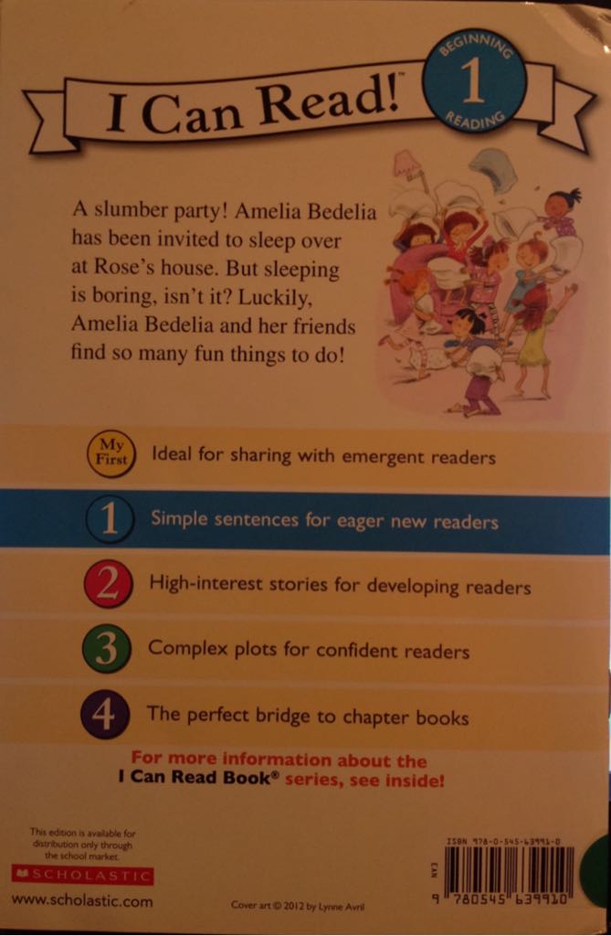 Amelia Bedelia Sleeps Over - Herman Parish (Greenwillow Books - Paperback) book collectible [Barcode 9780545639910] - Main Image 2