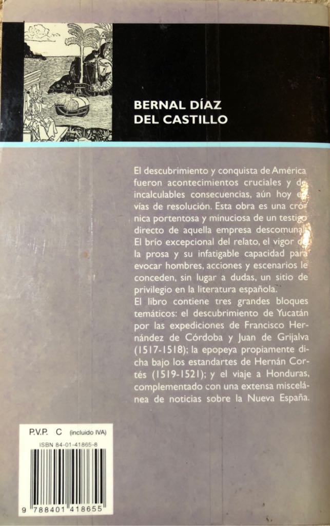Historia verdadera de la conquista de Nueva EspaÃ±a - Bernal Dí­az del Castillo book collectible [Barcode 9788401418655] - Main Image 2