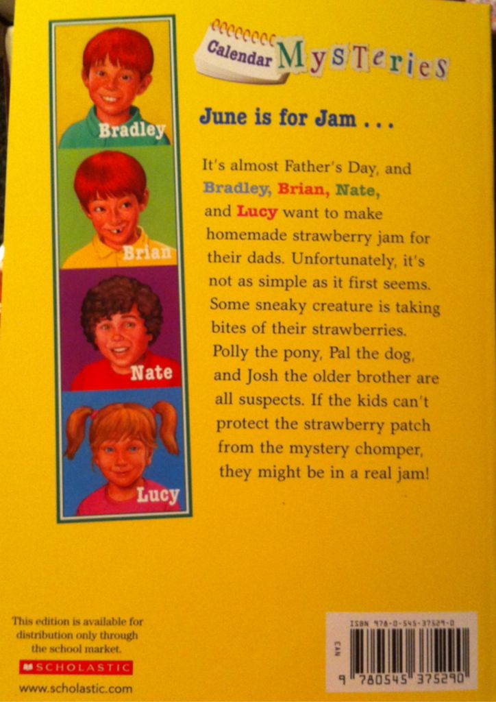 Calendar Mysteries #6: June Jam - Ron Roy (Scholastic Paperbacks - Paperback) book collectible [Barcode 9780545375290] - Main Image 2