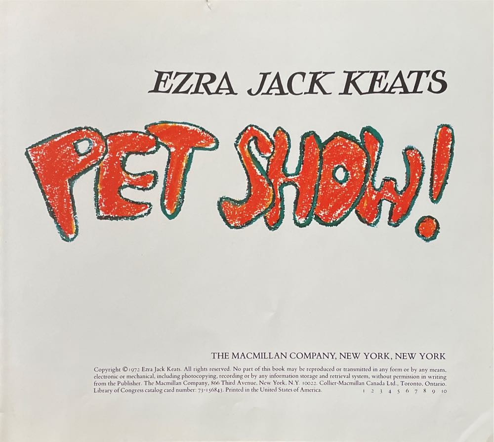 Pet Show! - Ezra Jack Keats (The Macmillan Company - Hardcover) book collectible [Barcode 9780142300008] - Main Image 2