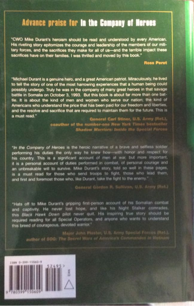 In the Company of Heroes - Michael J. Durant (Putnam Adult - Audiobook) book collectible [Barcode 9780399150609] - Main Image 2