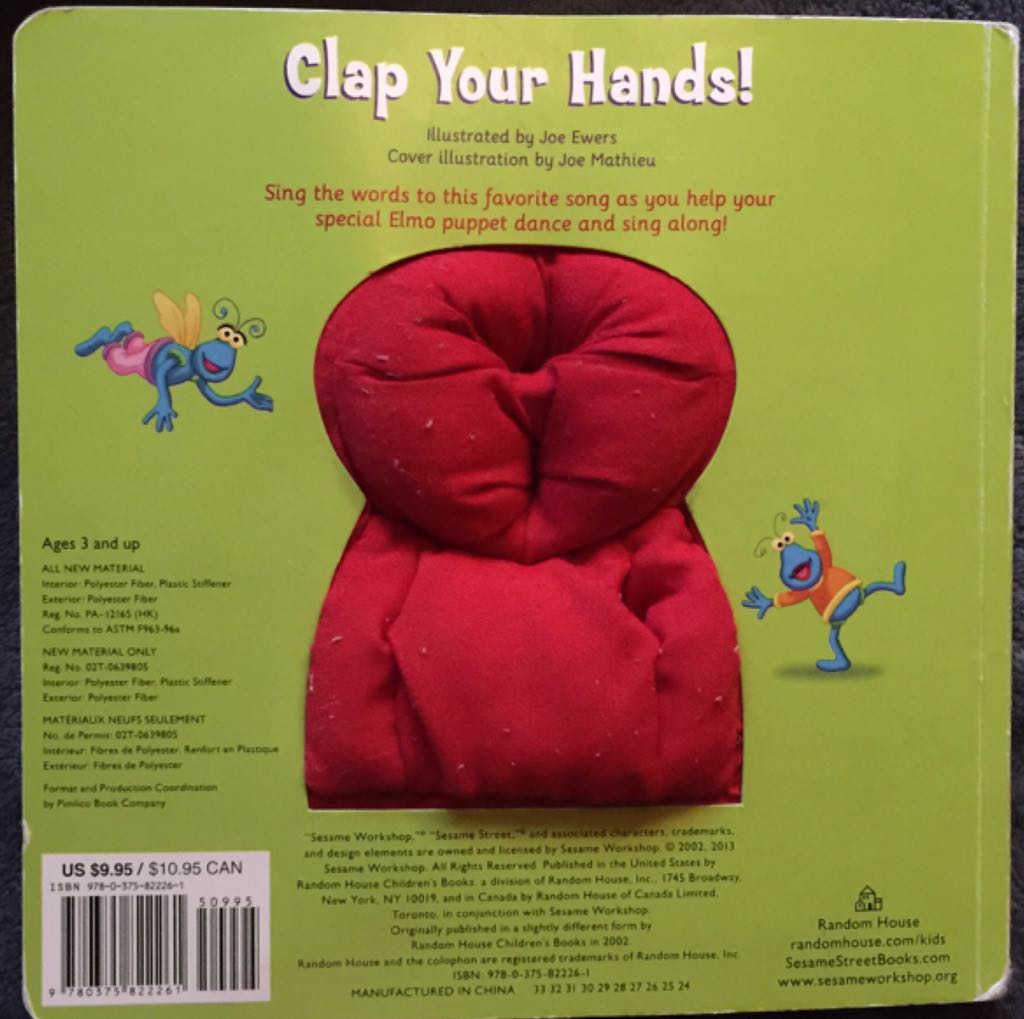 Clap Your Hands (Sesame Street) - Random House (Random House Books for Young Readers - Hardcover) book collectible [Barcode 9780375822261] - Main Image 2